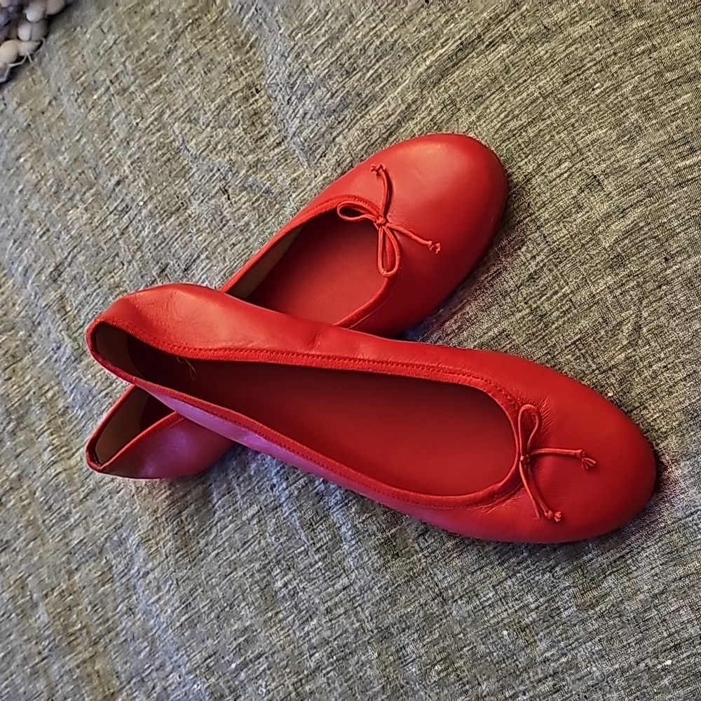Red ballet flats